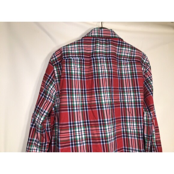 Crown & Ivy top large Red plaid womens button up cotton casual - Picture 7 of 7